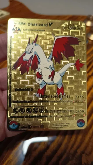 Carta Pokémon Charizard V Dorada Metálica