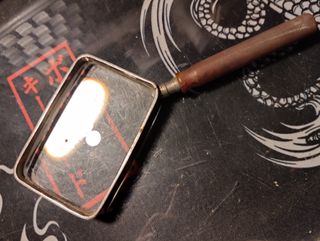 Lupa Antigua Filatelia Joyería Rectangular Mango M