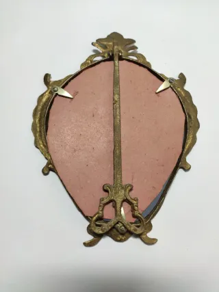 Espejo de bronce vintage 21 cm – sobremesa