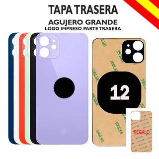 Tapa Trasera iPhone 12 Cristal + Adhesivo