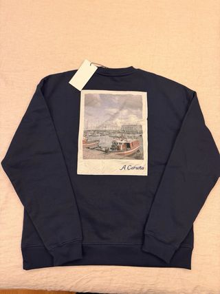 Sudadera Zara Azul Marino Coruña