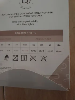 Medias Dansez Vous sin pie Talla M