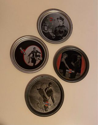 Set 4 Sottobicchieri Martini Vintage originali