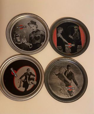 Set 4 Sottobicchieri Martini Vintage originali