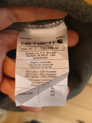 Sudadera Carhartt Gris Sin Etiqueta