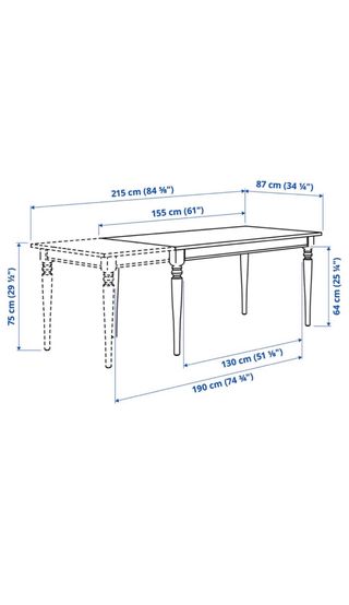 Mesa extensible Rosentorp de Ikea