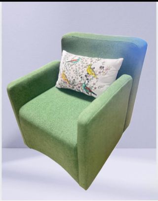 Sillón moderno verde como nuevo
