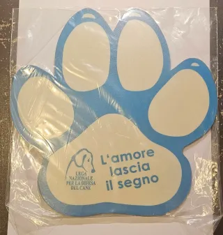 Tappetino Mouse Zampa Cane Blu Bianco