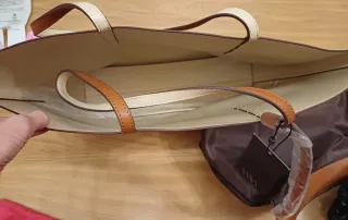 Bolso Zara Capazo Grande Marrón con Bolsa