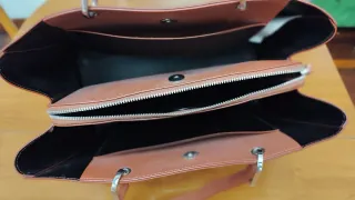 Bolso Adolfo Domínguez Marrón Cuero Nuevo