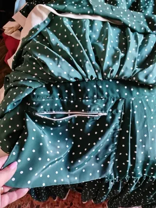 Vestido Sevillana Verde Lunares