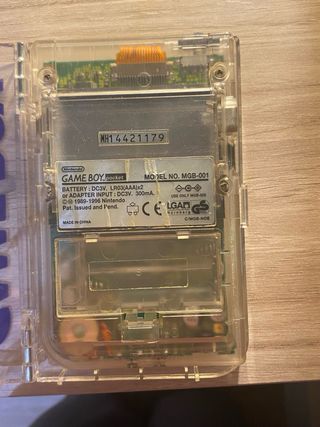 Game Boy Pocket transparente + funda + 2 juegos