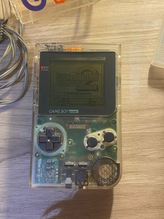 Game Boy Pocket transparente + funda + 2 juegos