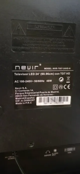 TV LED Nevir 24 HDMI USB TDT HD
