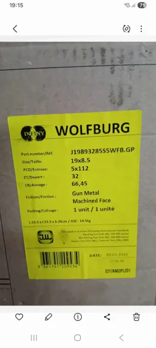 Llantas Audi/VW/Seat/Mercedes 4 uds