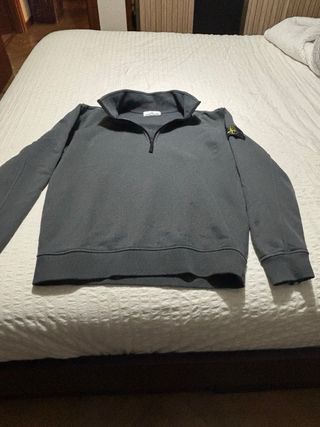 Sudadera Stone Island cremallera gris