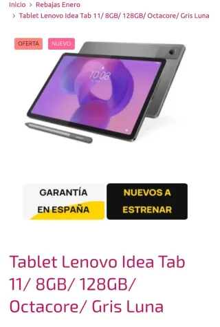 Tablet Lenovo Idea Tab 11 8GB 128GB Gris