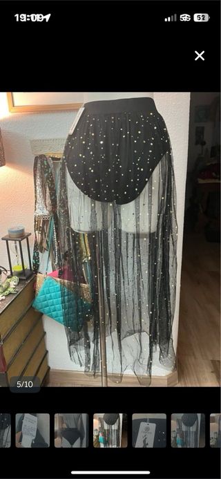 Falda tul con estrellas Talla L