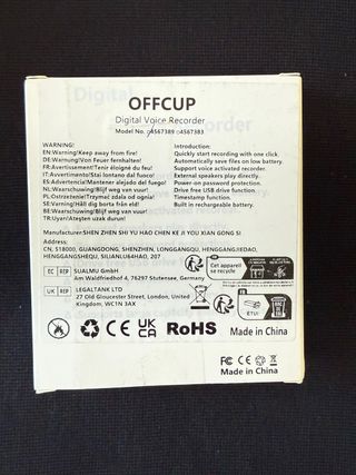 Grabadora de Voz Digital OFFCUP 64GB