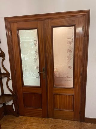 Puerta madera 180x60cm con cristal