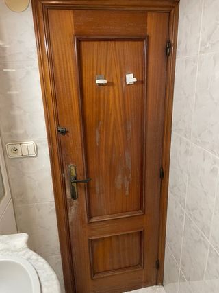 Puerta madera 180x60cm con cristal