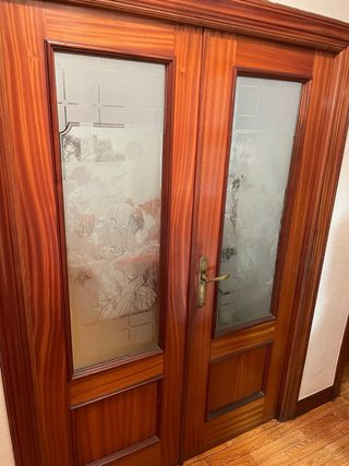 Puerta madera 180x60cm con cristal