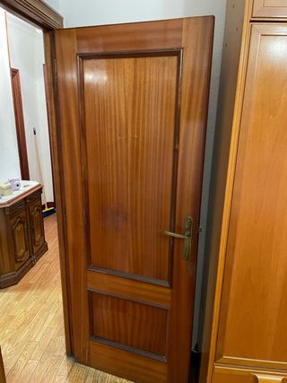 Puerta madera 180x60cm con cristal
