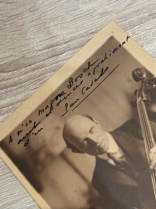 Foto Pau Casals Firmada 1918