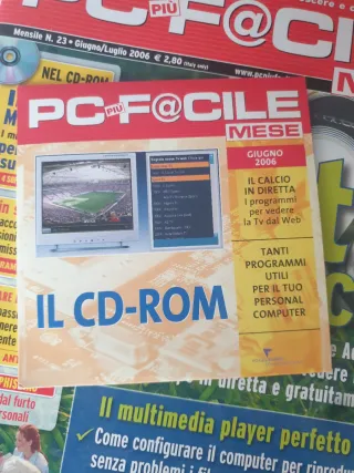 Lotto 2 riviste pc f@cile + cd +schede