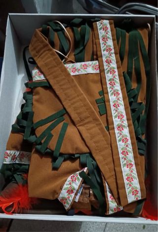 Vestito indiana Carnevale con borsa