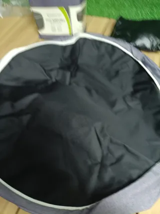 Puf Hinchable Exterior Camping Gris