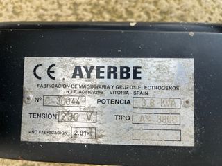 Generador Ayerbe 3800 KT 6,5 Cv