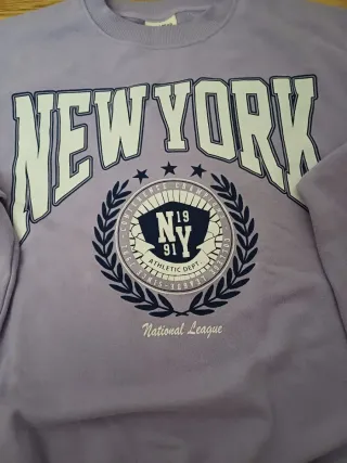 Sudadera Pull&Bear Lila Talla M