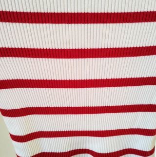 Jersey crop top rayas rojo y blanco