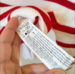 Jersey crop top rayas rojo y blanco