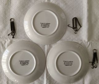 Set 3 Piatti Decorati Splugen Oro