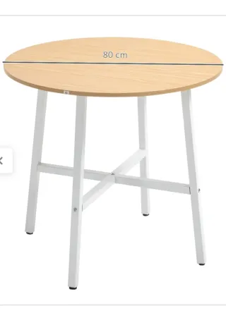 Mesa redonda madera 80 cm