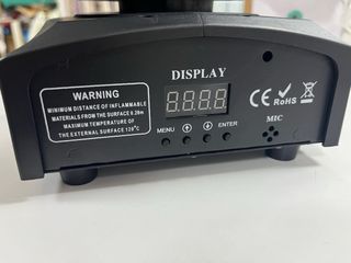 Foco de discoteca giratorio negro