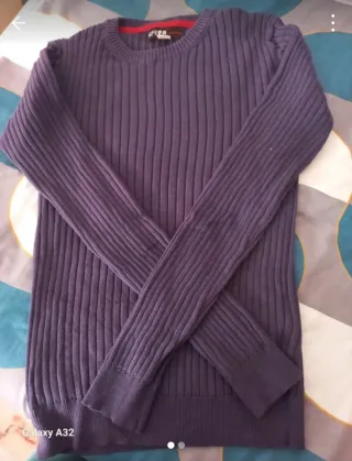 Jersey Sfera hombre cuello redondo morado Talla M