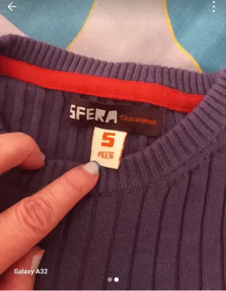 Jersey Sfera hombre cuello redondo morado Talla M