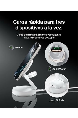 Cargador Belkin Inalámbrico 3 en 1