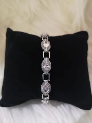 Pulsera Oro Laminado Blanco 14k