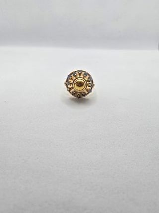 Anillo de oro de 18k piedras, 9.52 g, T-18.