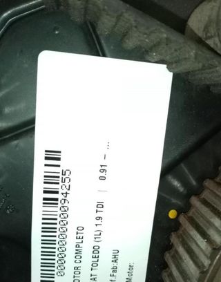 94255 motor completo ahu seat toledo (1l) 1.9 tdi