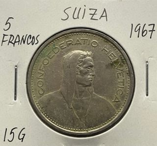 5 Francos Suizos 1931, 1966, 1967. Herdsman pastor