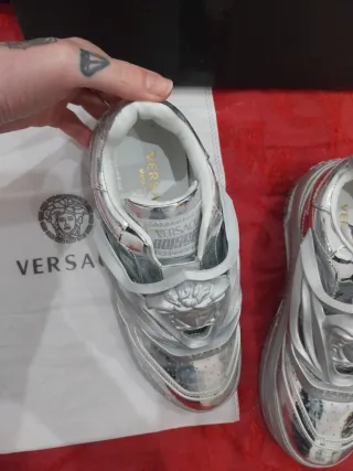 Deportivas Versace Plateadas