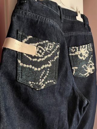 Jeans Beatrice B fantasia blu e bianchi