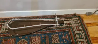 Jamonero madera y plata