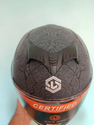 Casco Moto Integral Talla L Gris Gato