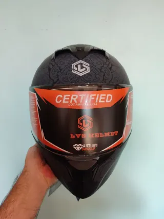 Casco Moto Integral Talla L Gris Gato